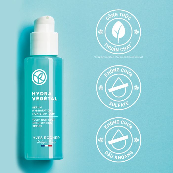 Serum Cấp Ẩm 100 Giờ Và Làm Dịu Da Hydra Vegetal 100H Non-Stop Moisturizing Serum Pump