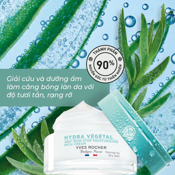 Kem Dưỡng Da Cấp Ẩm 48 Giờ Dạng Gel Hydra Vegetal 48H Non-Stop Moisturizing Gel