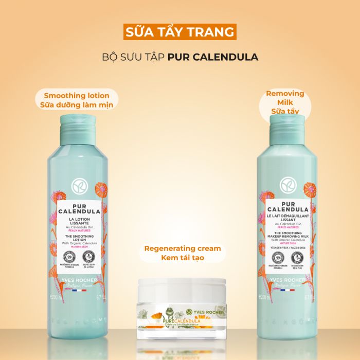 Tẩy Trang Dạng Sữa cho da lão hóa -Pur Calendula Smoothing Makeup Removing Milk  200Ml