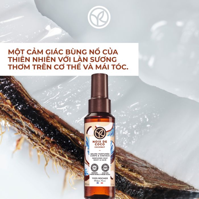 NATURE BATH PERFUMED MIST BODY & HAIR COCONUT SPRAY BOTTLE 100ML
