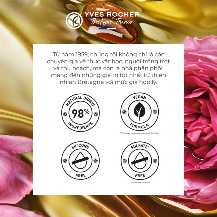 Kem Dưỡng Da Tay Yves Rocher Hương Hoa Hồng & Tinh Dầu Argan Hand Cream Argan & Rose Petals 30ML