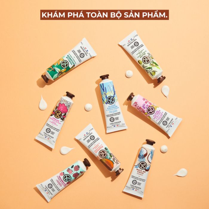 Kem Dưỡng Da Tay Yves Rocher Hương Dừa Hand Cream Coconut 30ML