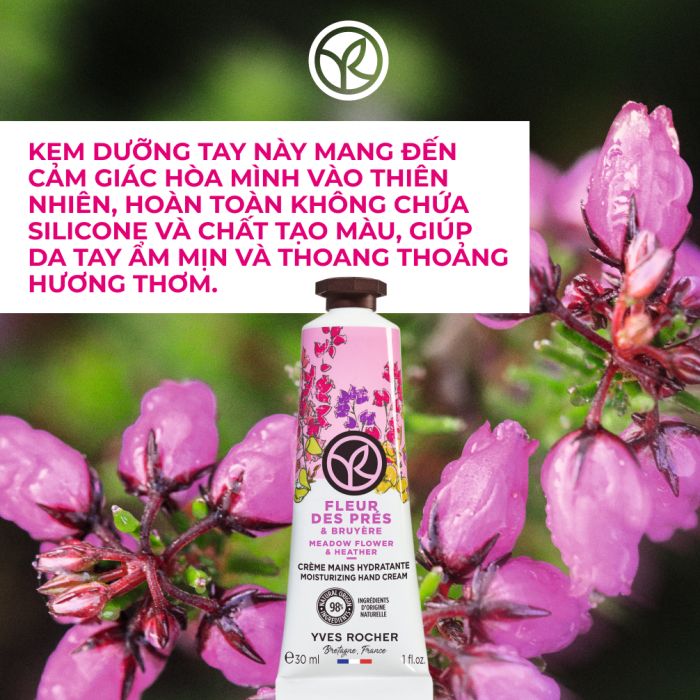 Kem Dưỡng Da Tay Yves Rocher Hương Hoa Cỏ Hand Cream Meadow Flower & Heather 30ML