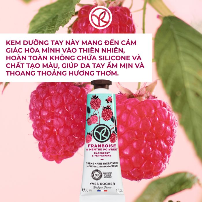 NATURE BATH MOISTURIZING HAND CREAM RASPBERRY & PEPPERMINT TUBE 30ML