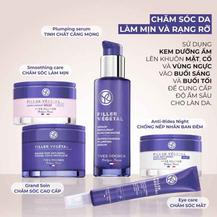 Kem Dưỡng Da Chống Lão Hóa, Giảm Nếp Nhăn  Filler Vegetal Intense Anti-Wrinkles 75Ml