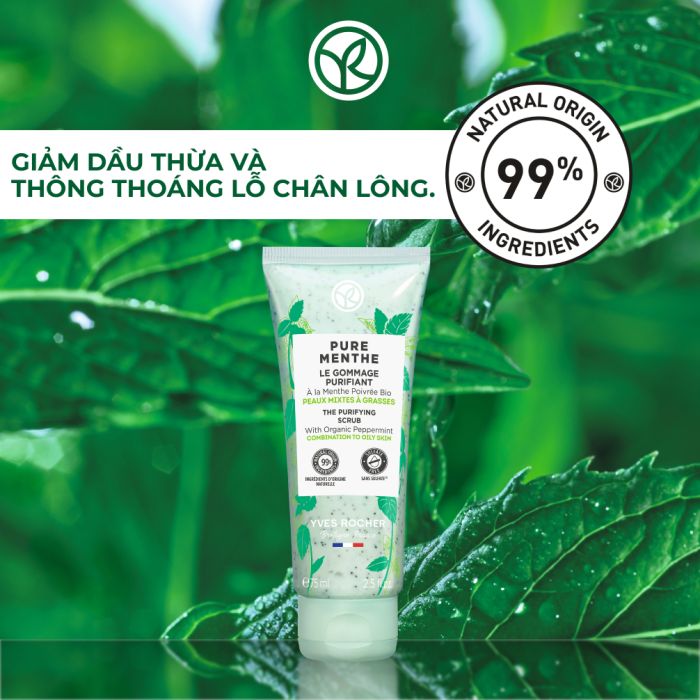 Tẩy Tế Bào Chết Dành Cho Da Dầu Mụn-Pure Menthe Purifying Scrub Tube 75Ml