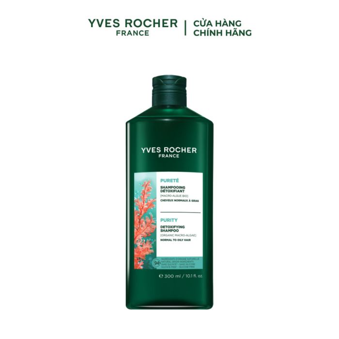 Dầu Gội Dành Cho Tóc Dầu Bết Yves Rocher Purity Detoxifying Shampoo 300ML main product photo