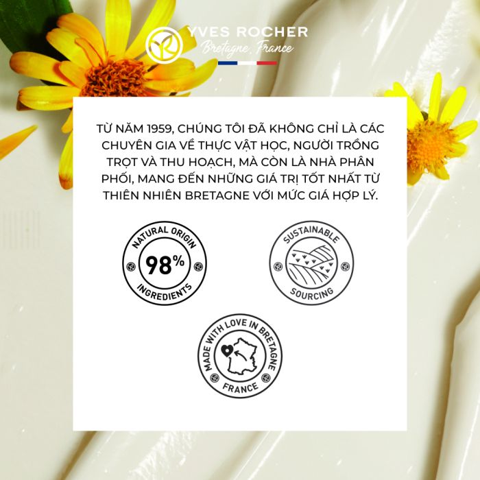 Kem Dưỡng Ẩm Da Tay Yves Rocher Cho Da Thường Đến Da Khô Hands Care Nourishing Hand Cream 75ML