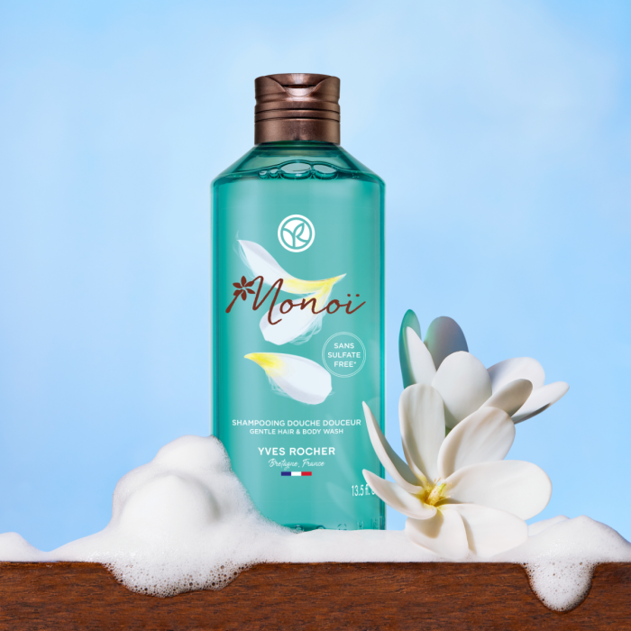 Tắm Gội 2 Trong 1 Yves Rocher Dịu Nhẹ Hương Hoa Tiaré MONOI Chai 400ML