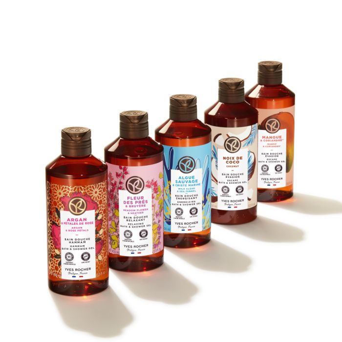 Sữa Tắm Dạng Gel Yves Rocher Hương Hoa Hồng & Tinh Dầu Bath & Shower Gel Argan & Rose Petals 400ML