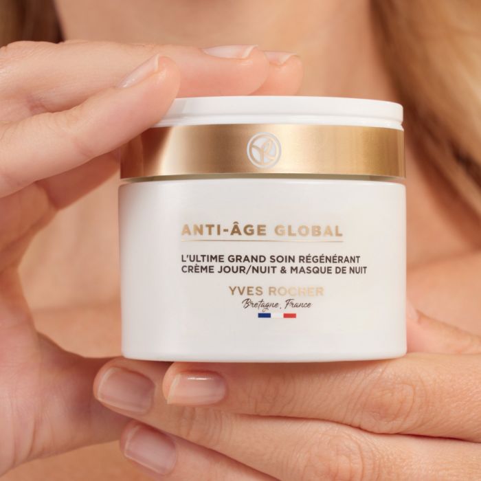 Kem Dưỡng & Mặt Nạ Ngủ Yves Rocher Ngăn Ngừa Lão Hóa Toàn Diện Ban Ngày & Đêm Anti-Aging Global The Ultimate Regenerating 75ML