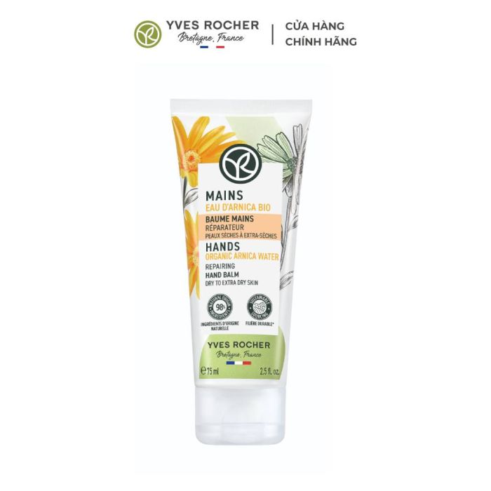 Kem Dưỡng Da Tay Chuyên Sâu Suốt 48 Giờ Yves Rocher Cho Da Khô Đến Rất Khô Hands Care Nourishing Hand Cream 75ML
