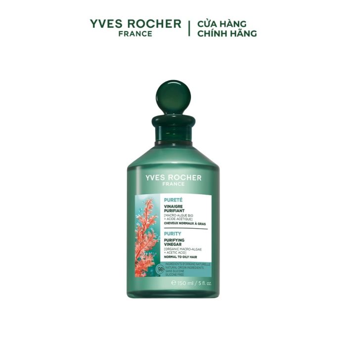 Giấm Xả Tóc Hỗ Trợ Làm Sạch Và Thanh Lọc Da Đầu Yves Rocher Purity Purifying Vinegar 150ML main product photo